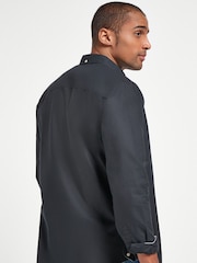 Black Regular Fit Long Sleeve Oxford Shirt - Image 2 of 4
