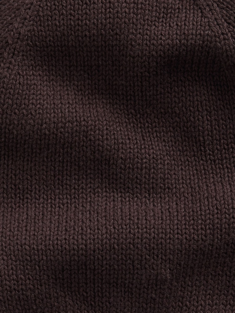 Gap Dark Brown Cotton Knit Beanie - Image 3 of 3 Gap Dark Brown Cotton Knit Beanie - Image 3 of 3