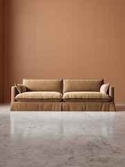 Swoon Biscuit Keswick Easy Velvet 4 Seater Sofa - Image 2 of 7