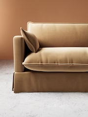 Swoon Biscuit Keswick Easy Velvet 4 Seater Sofa - Image 4 of 7