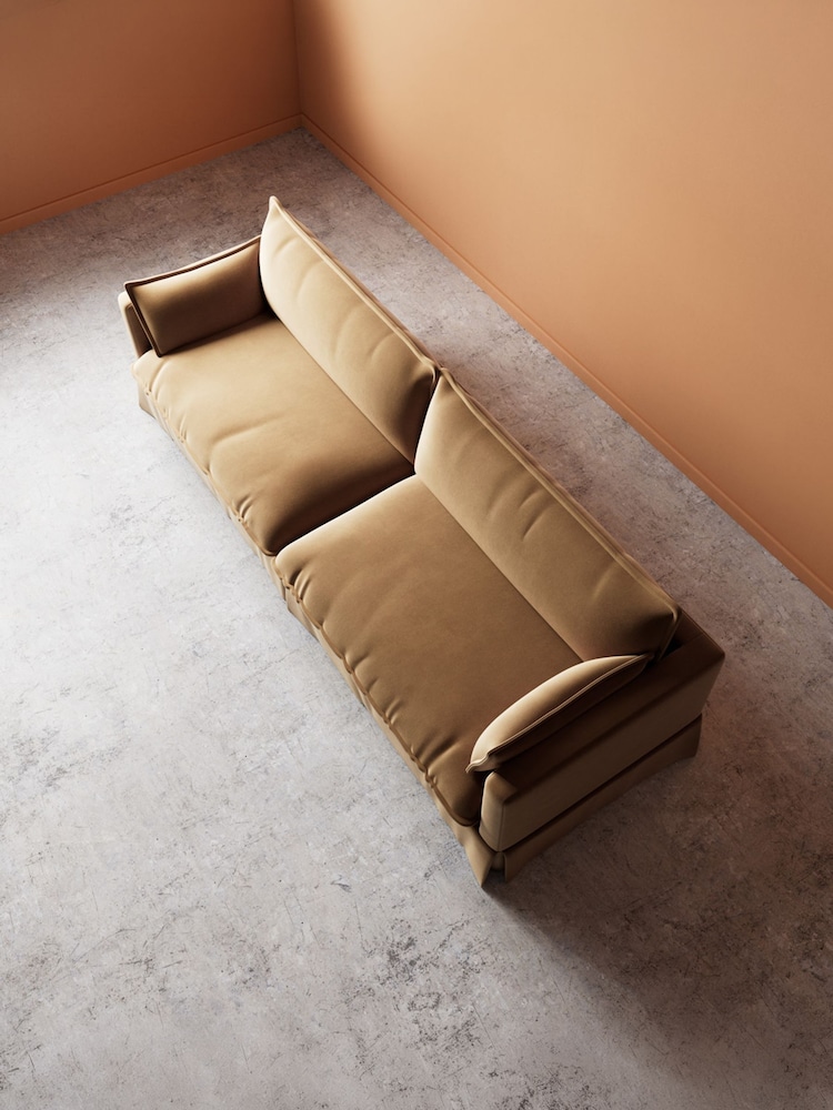 Swoon Biscuit Keswick Easy Velvet 4 Seater Sofa - Image 7 of 7