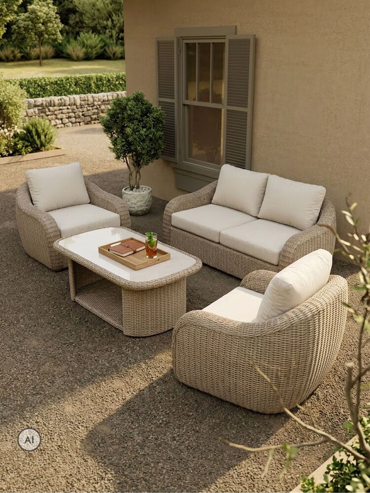 Royalcraft 2 Pack Cocoa HAZE Garden Sunlounger - Image 3 of 3