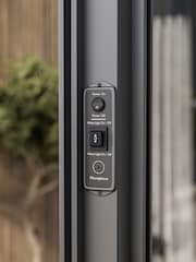 Royalcraft Graphite Grey Luxe 3x3m Garden Pergola with Solar Lighting Voice Control and 3 Blinds - Image 1 of 4