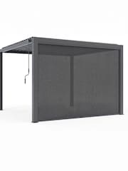 Royalcraft Graphite Grey Luxe 3x3m Garden Pergola with Solar Lighting Voice Control and 3 Blinds - Image 4 of 4