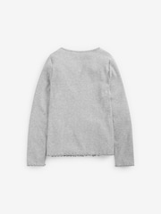 Grey T-Shirt Cotton Rich Long Sleeve Rib T-Shirt (3mths-7yrs) - Image 2 of 3