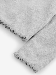 Grey T-Shirt Cotton Rich Long Sleeve Rib T-Shirt (3mths-7yrs) - Image 3 of 3