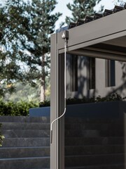 Royalcraft Graphite Grey Luxe 6x3m Garden Pergola with Solar Lighting System and Voice Control - Image 3 of 3
