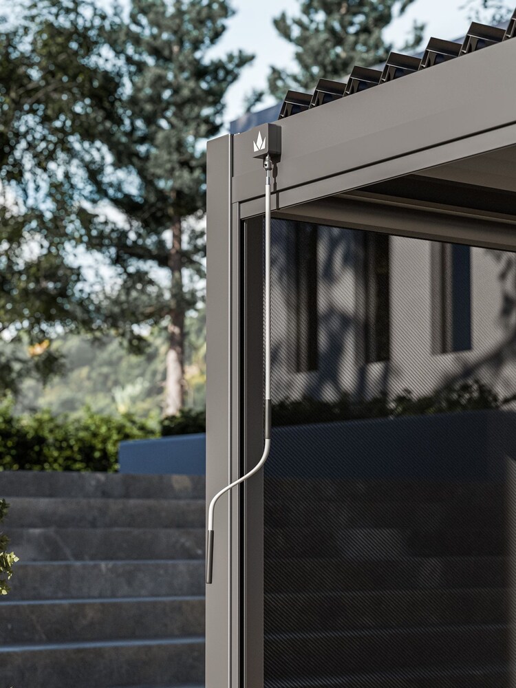 Royalcraft Graphite Grey Luxe 6x3m Garden Pergola with Solar Lighting System and Voice Control - Image 3 of 3 Royalcraft Graphite Grey Luxe 6x3m Garden Pergola with Solar Lighting System and Voice Control - Image 3 of 3