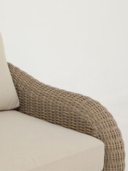 Royalcraft Beige BORA 4 Seater Garden Rattan Lounging Set with Coffee Table - Image 4 of 7