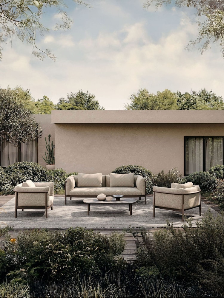 Royalcraft Beige ZURO 5 Seater Garden Lounging Set with Coffee Table - Image 1 of 3 Royalcraft Beige ZURO 5 Seater Garden Lounging Set with Coffee Table - Image 1 of 3