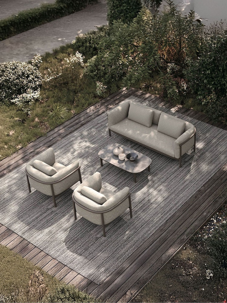 Royalcraft Beige ZURO 5 Seater Garden Lounging Set with Coffee Table - Image 2 of 3 Royalcraft Beige ZURO 5 Seater Garden Lounging Set with Coffee Table - Image 2 of 3