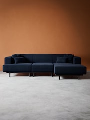 Swoon Ink Epsom Easy Velvet Right Hand Corner Sofa - Image 2 of 7