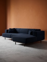 Swoon Ink Epsom Easy Velvet Right Hand Corner Sofa - Image 4 of 7