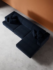 Swoon Ink Epsom Easy Velvet Right Hand Corner Sofa - Image 6 of 7