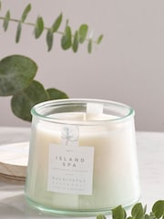 Teal Blue Island Spa Large Scented Candle - Image 2 of 3