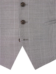 Skopes Grey Buxton Check Tailored Fit Suit Waistcoat - Image 4 of 4