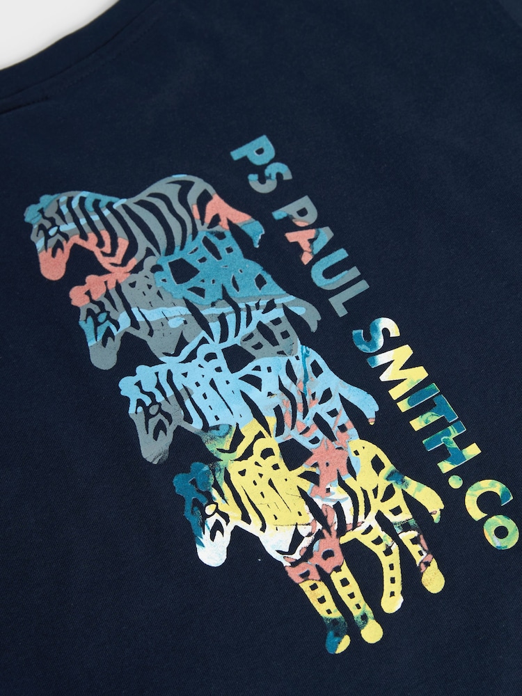 Paul Smith Junior Boys Oversized Short Sleeve Iconic Print 100% Cotton T-Shirt - Image 6 of 6