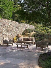 Royalcraft Beige BORA 6 Seater Garden Rattan Lounging Set with Coffee Table - Image 1 of 4