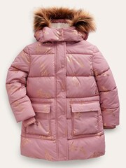 Boden Pink Longline Padded Coat - Image 1 of 4