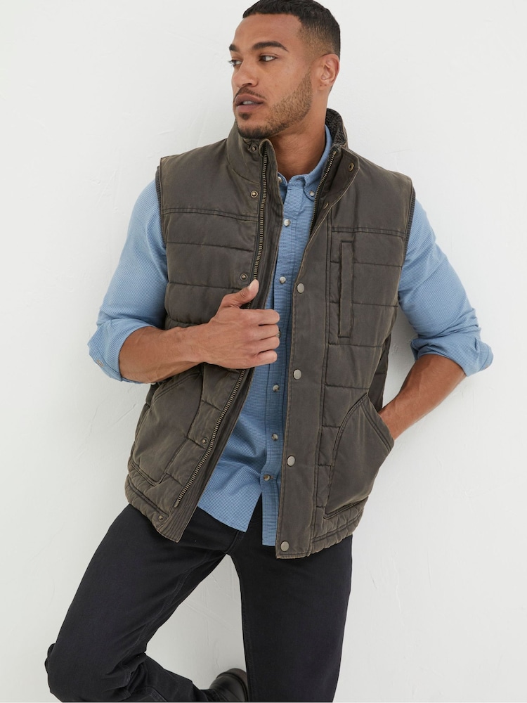 FatFace Brown Paignton Quilted Gilet - Image 1 of 5 FatFace Brown Paignton Quilted Gilet - Image 1 of 5
