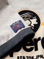 Superdry Stone Beige Marl Ringer Workwear Graphic T-Shirt - Image 6 of 6