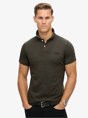 Superdry Destroy Black Vint Destroy 100% Cotton Polo Shirt - Image 1 of 6