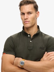 Superdry Destroy Black Vint Destroy 100% Cotton Polo Shirt - Image 3 of 6