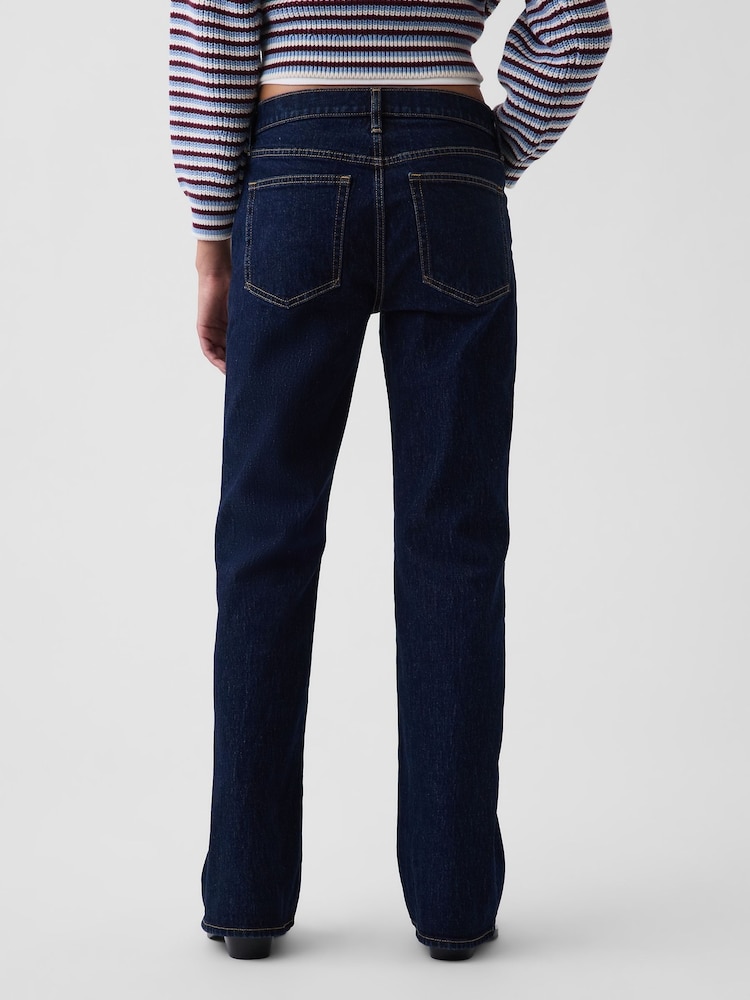 Gap Dark Indigo Wash Mid Rise Relaxed Flare Jeans - Image 2 of 5