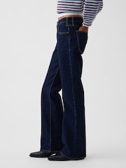 Gap Dark Indigo Wash Mid Rise Relaxed Flare Jeans - Image 3 of 5
