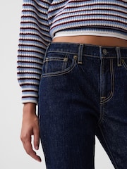 Gap Dark Indigo Wash Mid Rise Relaxed Flare Jeans - Image 5 of 5