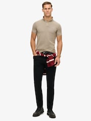 Superdry Destroy Dove Grey Vint Destroy 100% Cotton Polo Shirt - Image 2 of 5