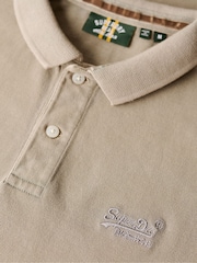 Superdry Destroy Dove Grey Vint Destroy 100% Cotton Polo Shirt - Image 5 of 5