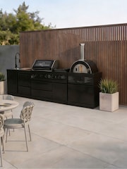 Royalcraft Black Luxe Garden Outdoor Kitchen 7 Burner with Sink and Pizza Oven - Image 1 of 4