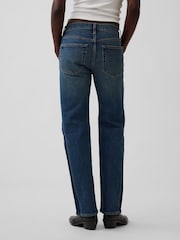 Gap Dark Wash Mid Rise Relaxed Straight Jeans - Image 2 of 6