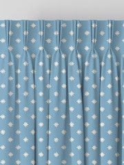 Laura Ashley China Blue Louise Star Made to Measure Curtains - Image 3 of 8