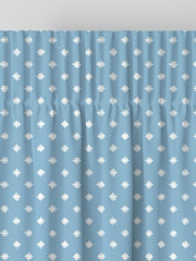 Laura Ashley China Blue Louise Star Made to Measure Curtains - Image 5 of 8