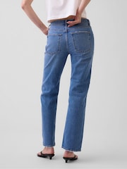 Gap Medium Wash Mid Rise Relaxed Straight Jeans - Image 3 of 5