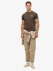 Superdry Bracken Brown 100% Cotton Essential Logo Retro T-Shirt - Image 2 of 5