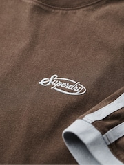 Superdry Bracken Brown 100% Cotton Essential Logo Retro T-Shirt - Image 5 of 5