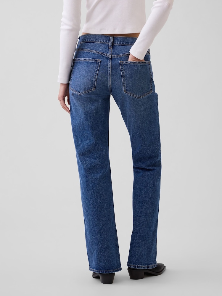 Gap Medium Wash Mid Rise Relaxed Flare Jeans - Image 2 of 5 Gap Medium Wash Mid Rise Relaxed Flare Jeans - Image 2 of 5