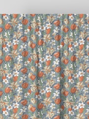 Laura Ashley Dusky Seaspray Blue Tulips Made to Measure 100% Cotton Curtains - Image 5 of 9
