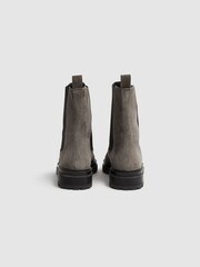 Reiss Grey Thea Suede Chelsea Boots - Image 4 of 5