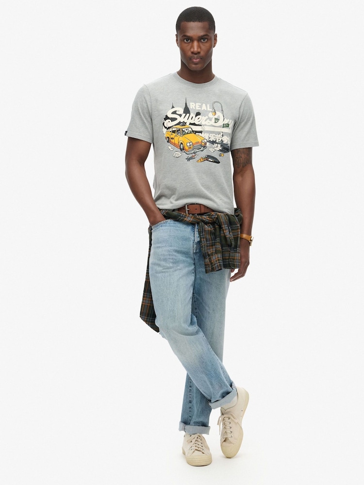Superdry Grey New York VL Graphic T-Shirt - Image 2 of 5