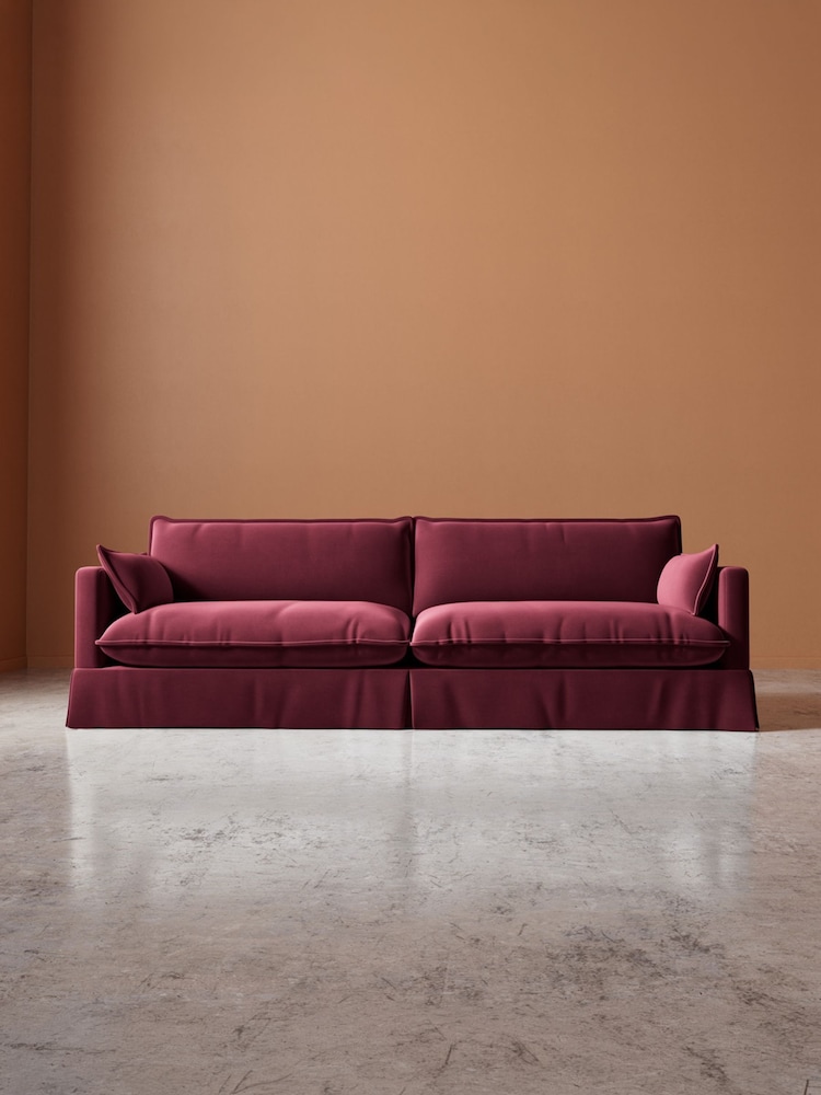 Swoon Bordeaux Keswick Easy Velvet 4 Seater Sofa - Image 2 of 7