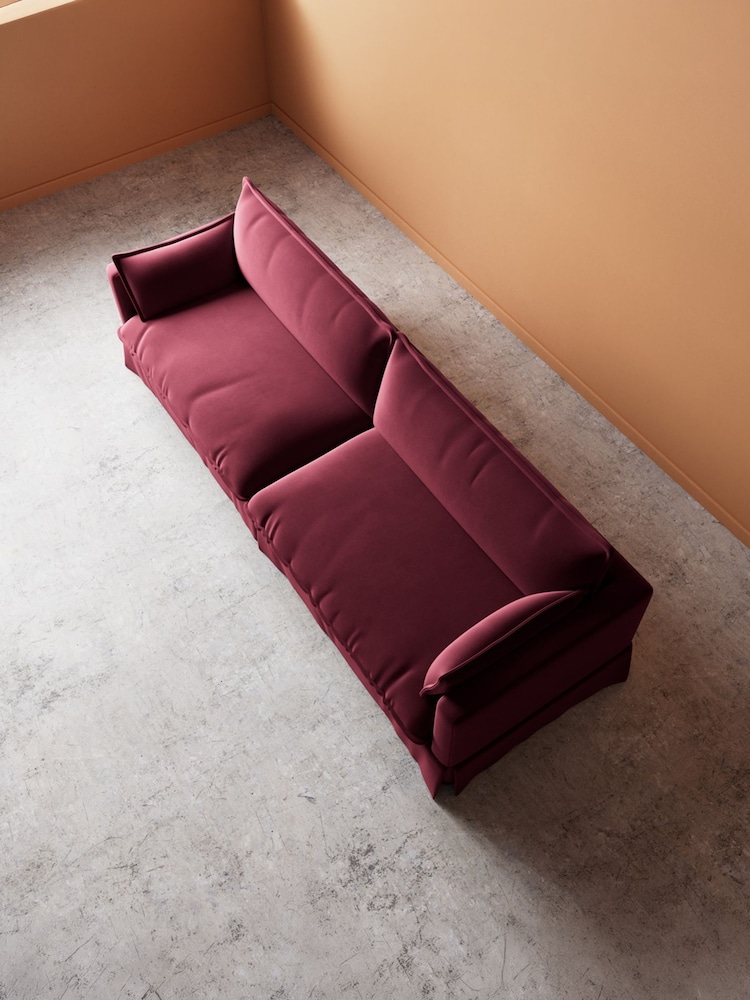 Swoon Bordeaux Keswick Easy Velvet 4 Seater Sofa - Image 7 of 7