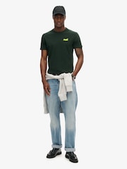 Superdry Forest Green Essential Logo Embroidery T-Shirt - Image 2 of 4