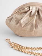 Gold Leather Snap Clutch Bag - Image 7 of 7