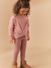 وردي - طقم من بلوفر وبنطلون ضيق مضلع (3 أشهر-7 سنوات) - صورة 2 من 7