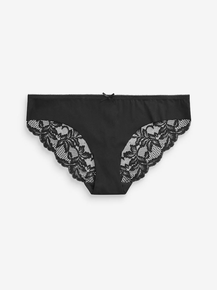 Noir/nude/blanc - Lot de 3 culottes sans VPL avec dos en dentelle - Image 6 of 7