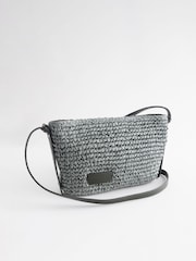 Blue Straw Cross-Body Bag - Image 5 of 9